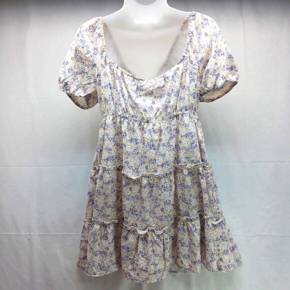 Magnolia Boutique Floral Babydoll Dress. Women's Large. Peekaboo Tie Front...... - Picture 3 of 11
